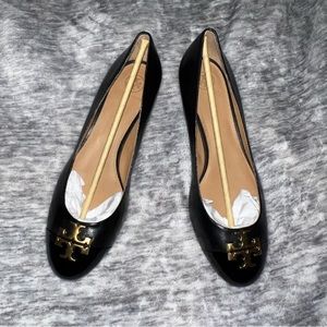 Brand New Tory Burch Kitten Wedge Heels - size 11 black.